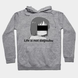 Shinonome Nano - Life is not daijoubu - series 1 - black Hoodie